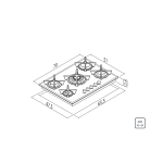 Cooktop a Gás Tramontina - Design Collection - Penta Glass Flat Black