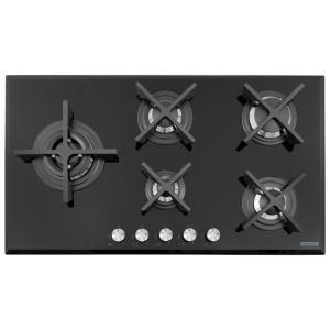 Cooktop a Gás Tramontina - Design Collection - Penta Glass Flat Black
