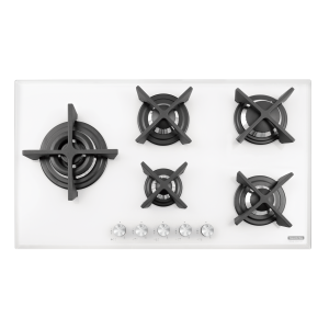 Cooktop a Gás Tramontina - Design Collection - Penta Glass Flat White