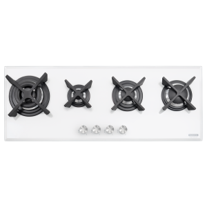 Cooktop a Gás Tramontina - Design Collection - Slim Glass Flat - White