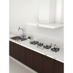 Cooktop a Gás Tramontina - Design Collection - Slim Glass Flat - White
