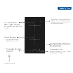 Cooktop por Indução Tramontina - Dominó Slider - 2 Áreas de Aquecimento