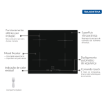 Cooktop por Indução Tramontina - Square Slider - 4 Áreas de Aquecimento