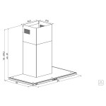 Coifa de Parede Tramontina - Slim Wall - Black Steel 90